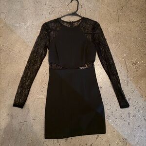 BCBGMAXAZRIA lace cut out dress